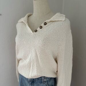 Vintage Cream Knit Top